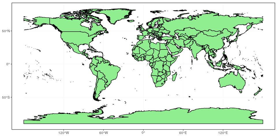 r - How do I change the polygon fill color and border color for