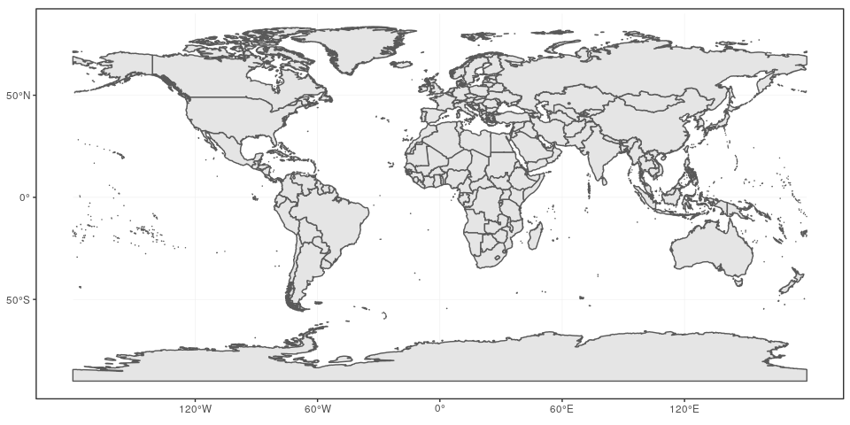 R World Map Plot Drawing beautiful maps programmatically with R, sf and ggplot2 